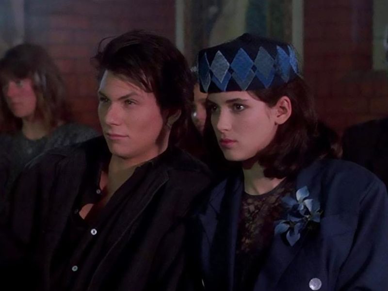 Christian Slater and Winona Ryder in Heathers