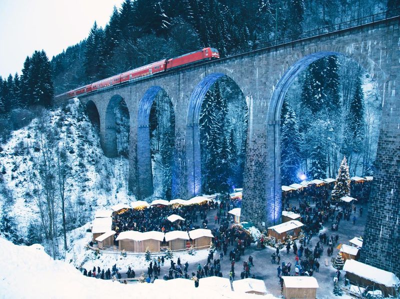 Christmas market in a German gorge