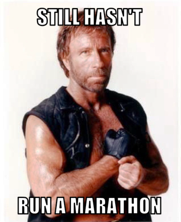 Chuck Norris marathon meme