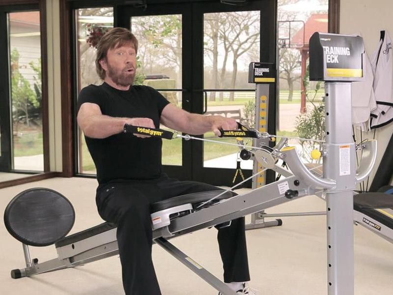 Chuck Norris using Total Gym Supreme