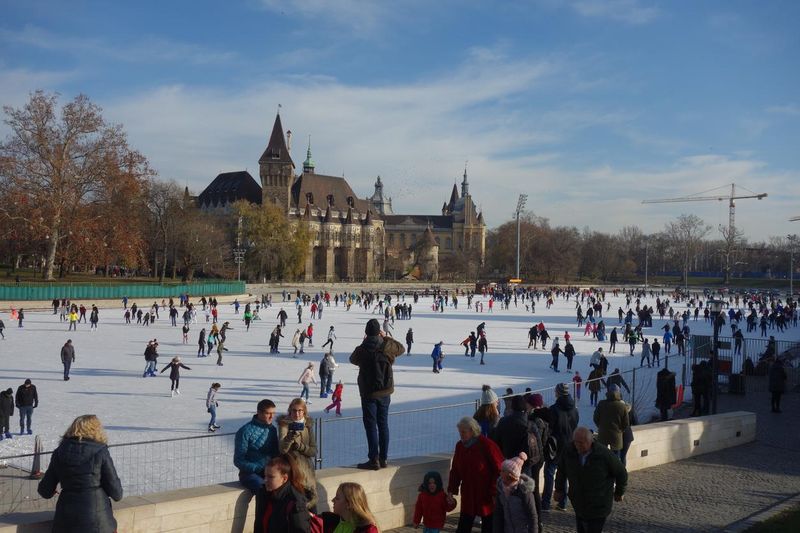 City Park ice rink in Budapest