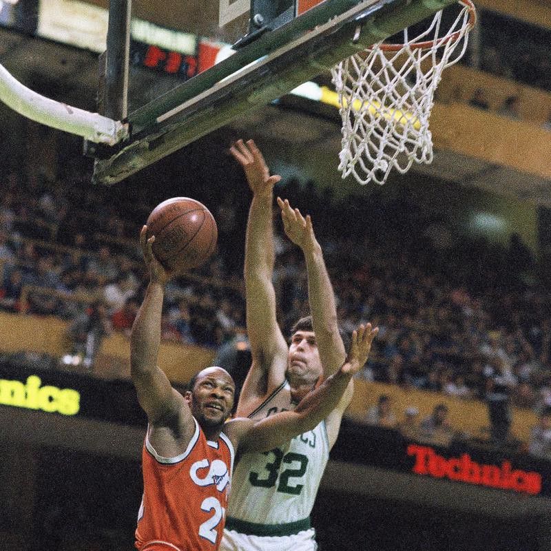 Cleveland Cavalier's World B. Free goes up for the shot