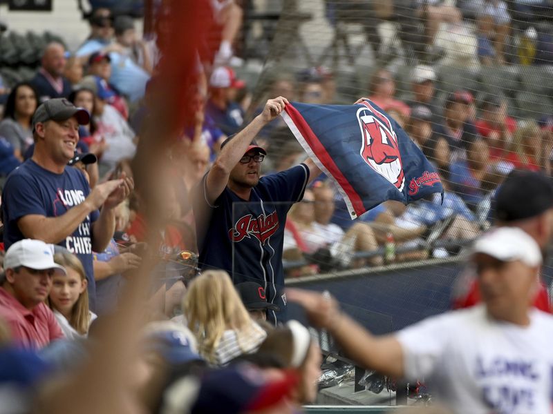 Cleveland Indians fans cheer on their team