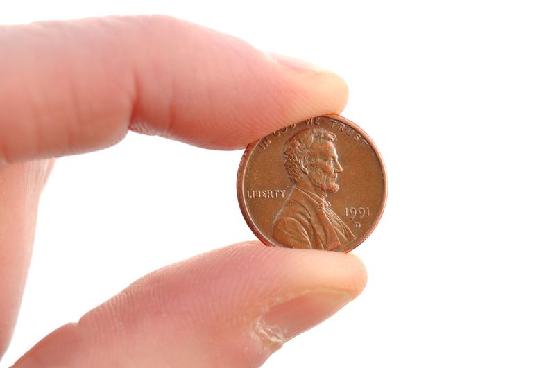 Close-up of a Lincoln penny