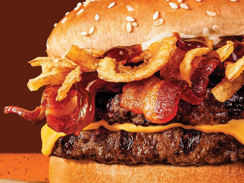 Close up of Burger King burger