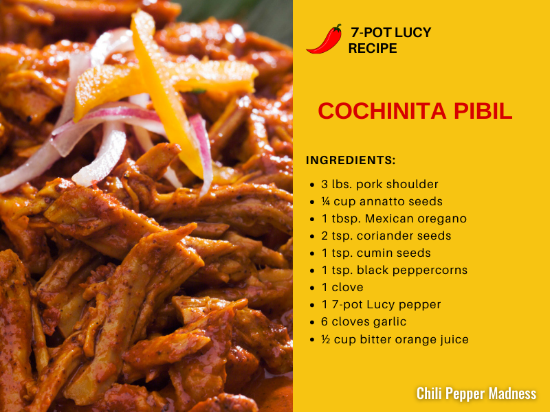 Cochinita pibil with 7-pot lucy recipe