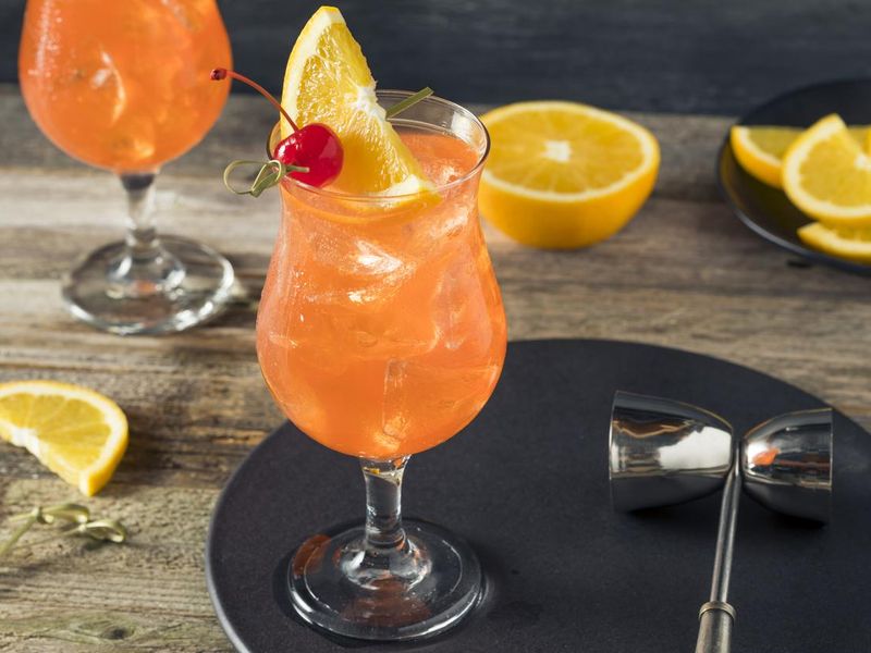 Cold Refreshing Singapore Sling Cocktail