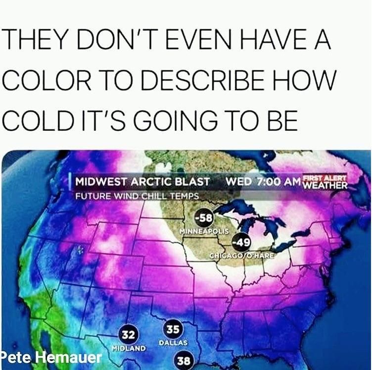 Cold weather map