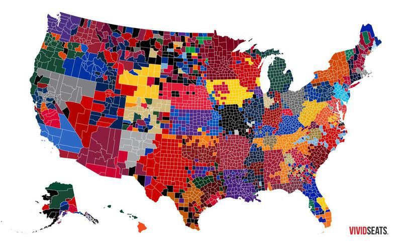 College basketball love map