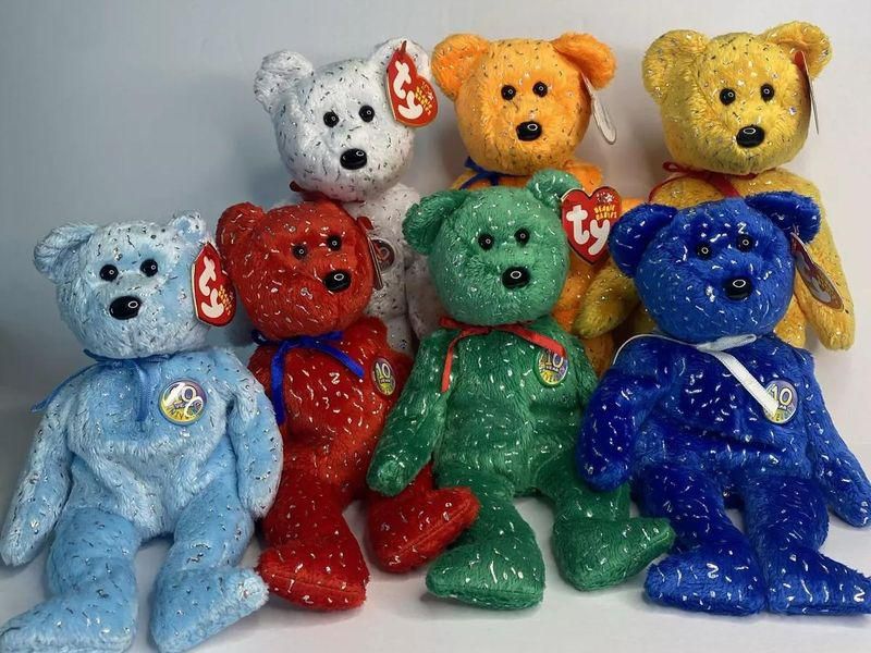 Colorful beanie babies collectors want