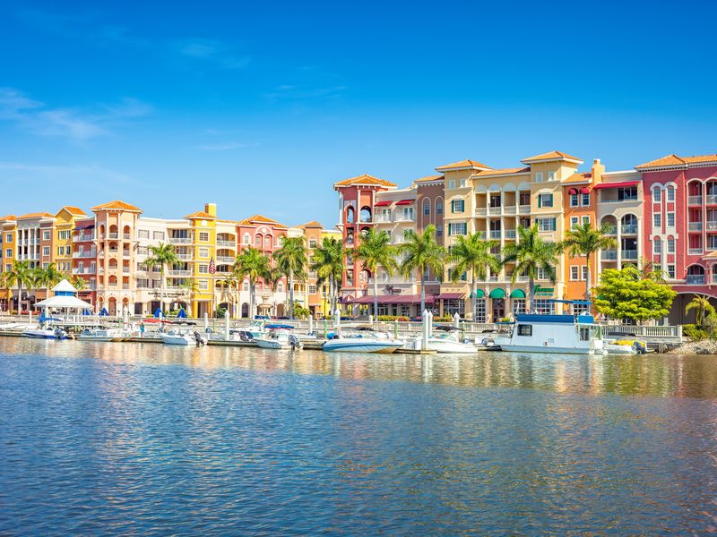 Condos and marina in Naples, Florida