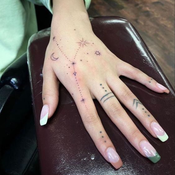 Constellation Hand Tattoo