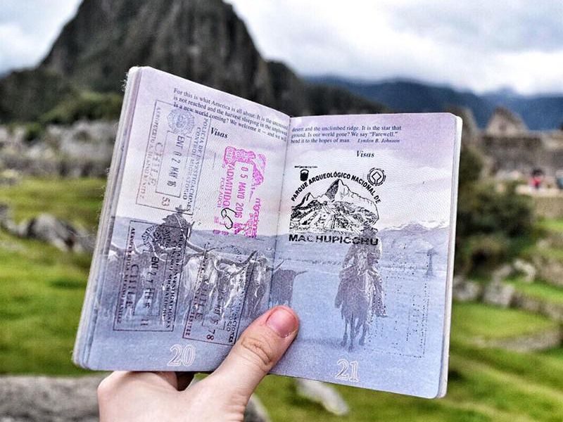Coolest passport stamp machu picchu