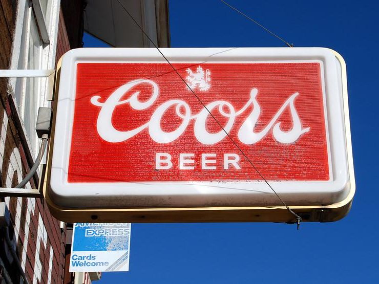 Coors beer sign
