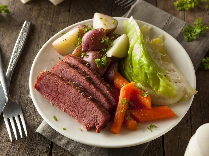 Corned beef and cabbage for good luck