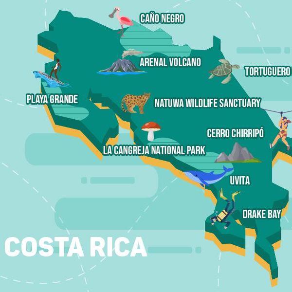 This Costa Rica Map Will Take You on Wild Adventures