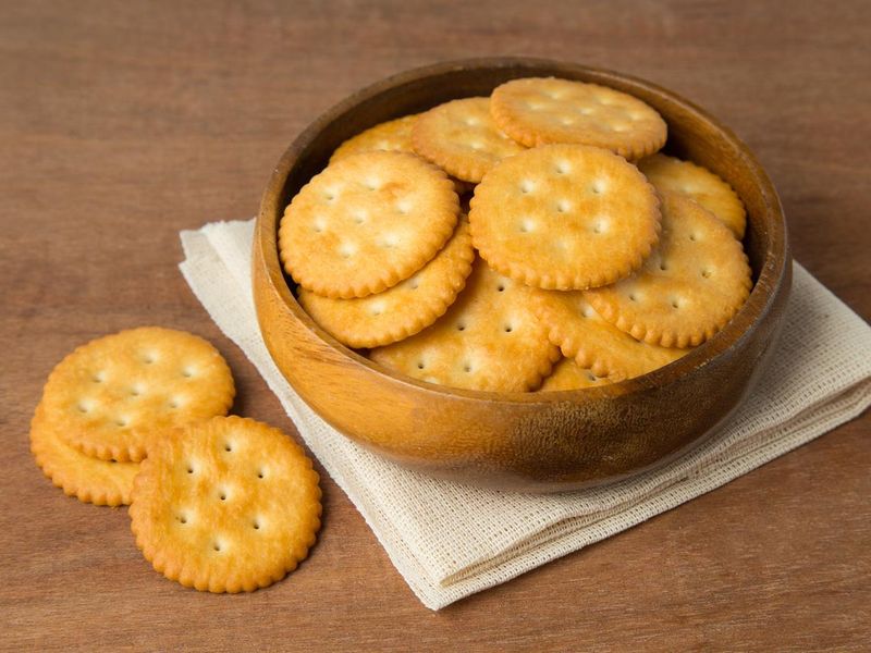 Crackers in bowl