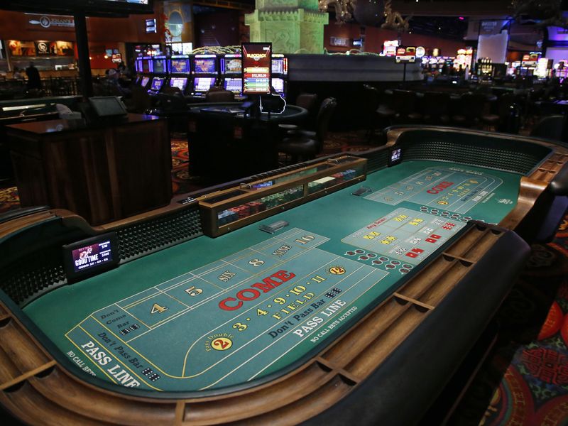 Craps table at WinStar World Resort and Casino in Thackerville, Oklahoma