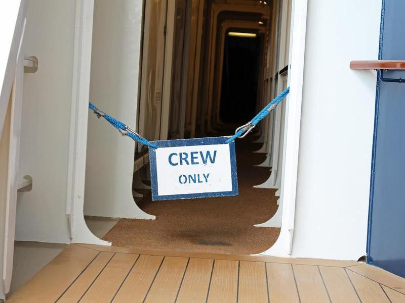 Crew-only part of ship