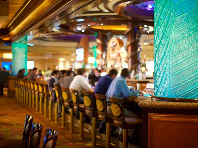 Crowded bar in Las Vegas casino