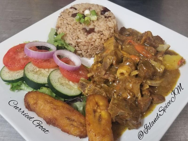 Curried goat Jamaican food