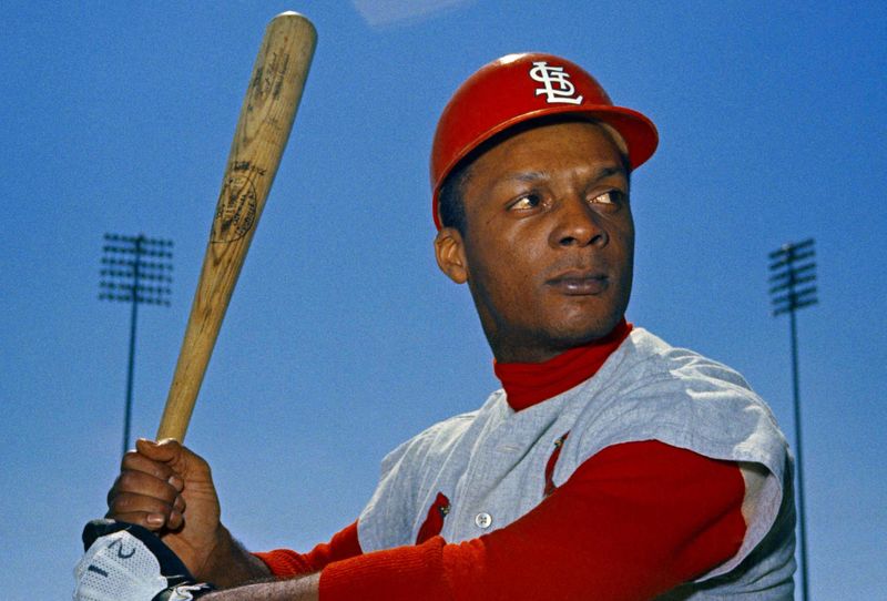 Curt Flood with the Cardinals