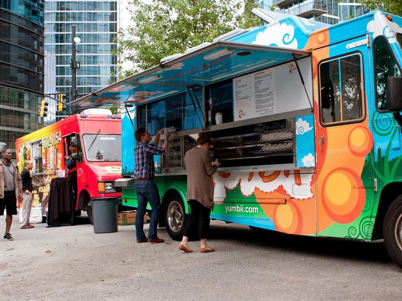 Customers Order Meals From Colorful Atlanta Food Truck