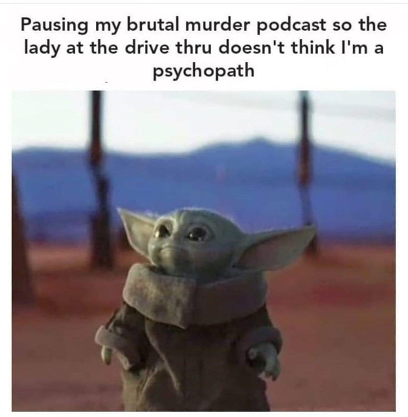 Cute Baby Yoda podcast meme