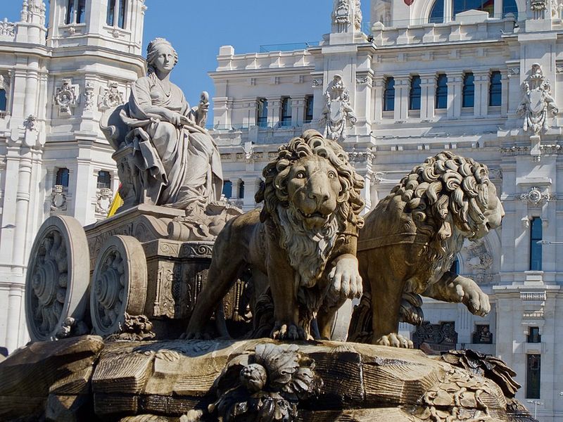 Cybele Fountain in Madrid, Spain