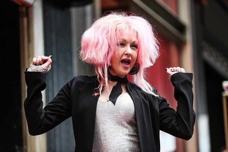 Cyndi Lauper's pink hair