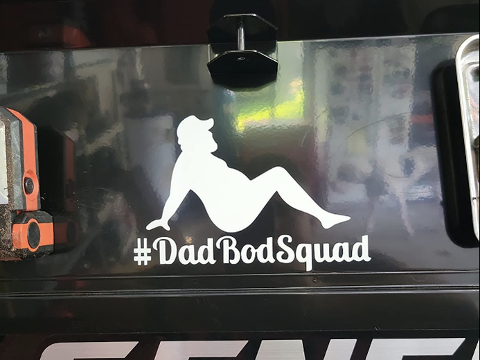Dad bod squad bumper sticker