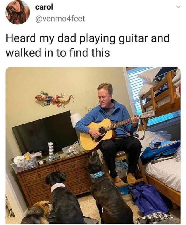 Dad playing guitar meme