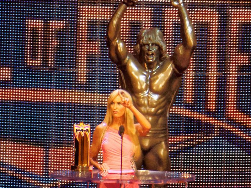 Dana Warrior and The Ultimate Warrior statue