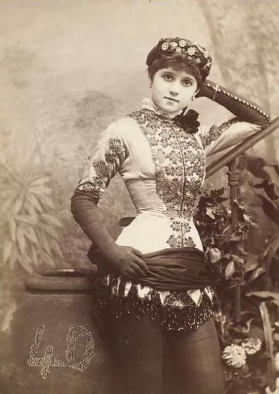 Dance hall girl from the 1800s