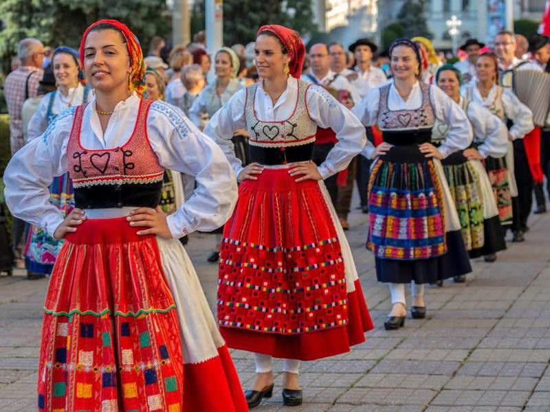 Dancers from Portugal in traditional costume