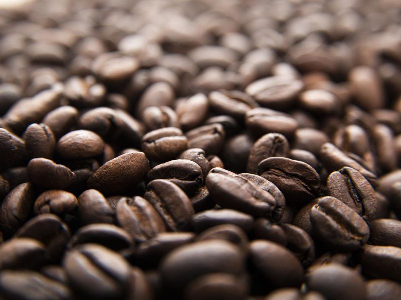 Dark fresh coffee beans