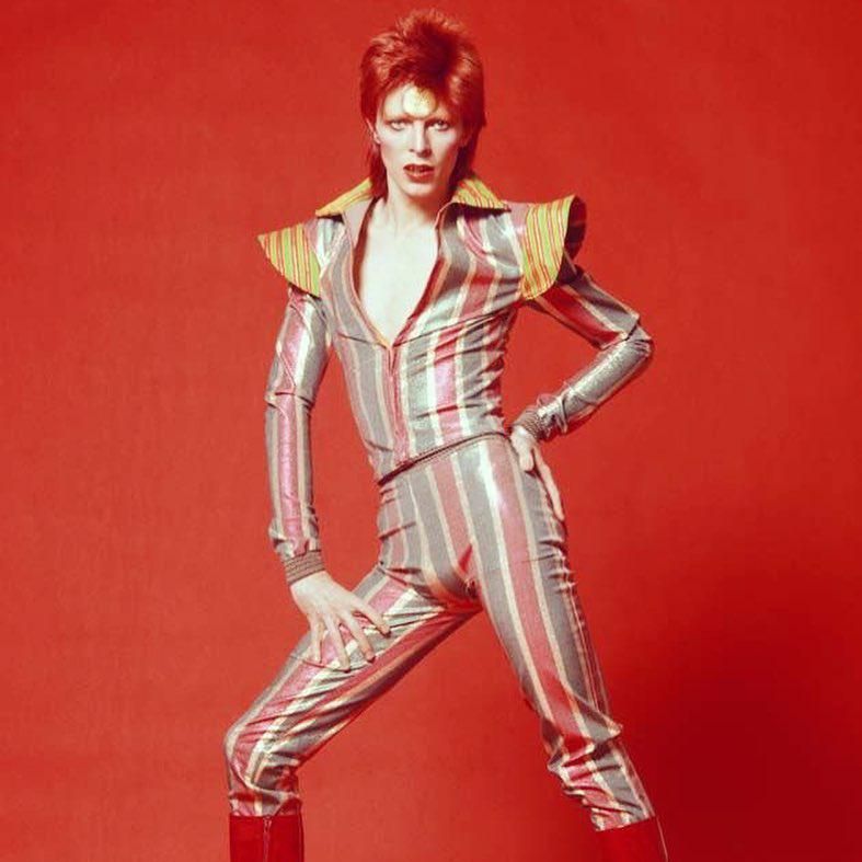 David Bowie with terrible 1970s styles