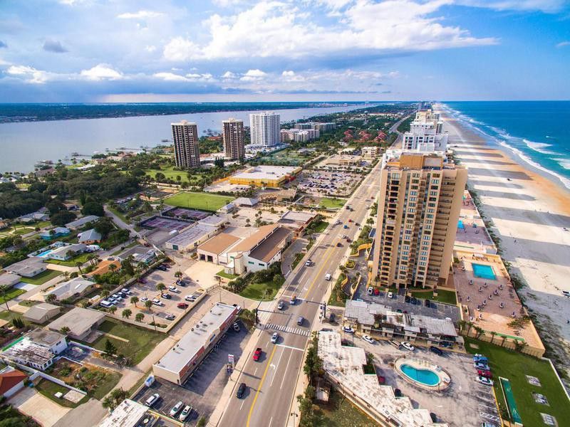 Daytona Beach skyline aerial view