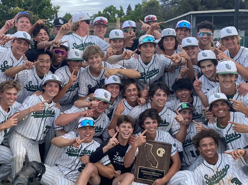 De La Salle baseball team from Concord, California, celebrating CIF championship win