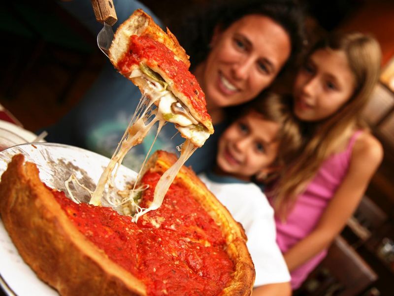 Deep Dish Family Style Chicago Pizza