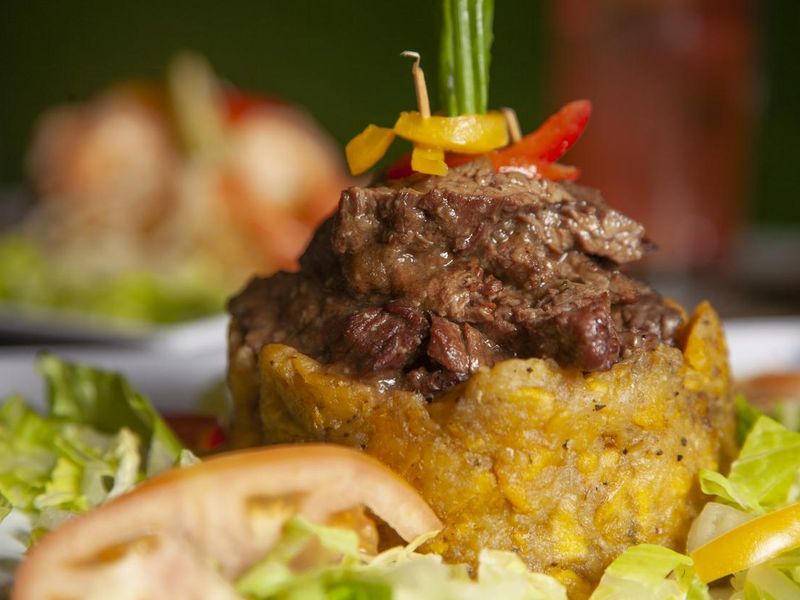 Delicious meat Mofongo