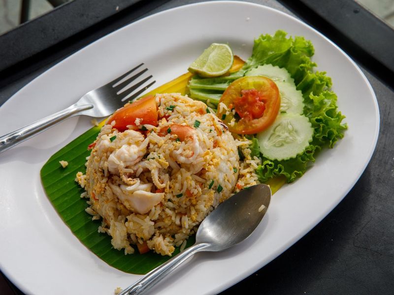 Delicious Thai fried rice Khao pad