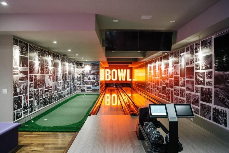 Denny Hamlin's bowling alley