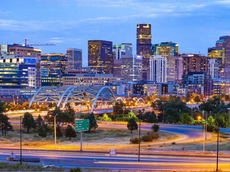Denver, Colorado At Night