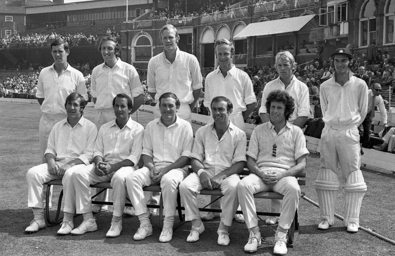 Derek Underwood with English cricket team i 1972