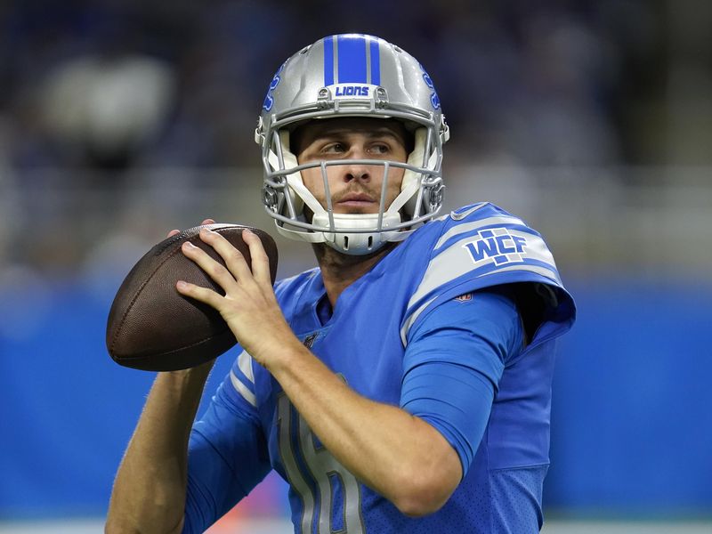 Detroit Lions quarterback Jared Goff throws against Chicago Bears