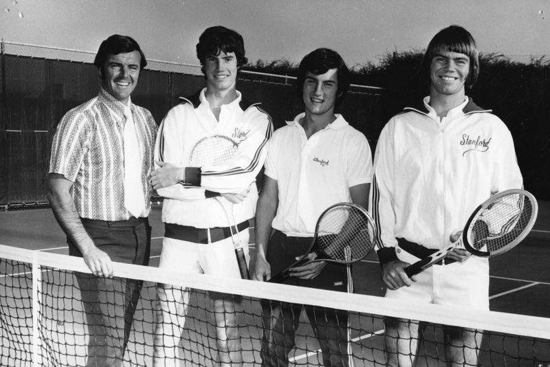 Dick Gould and 1973 Stanford tennis players