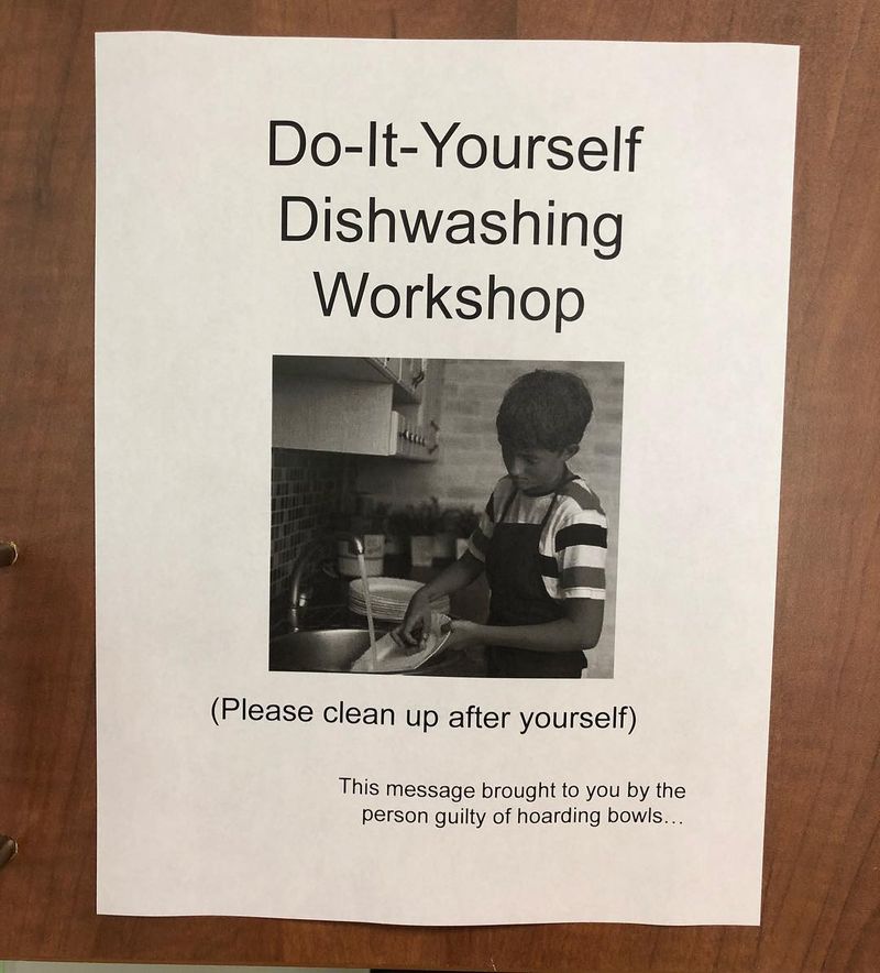 Dishwashing workshop