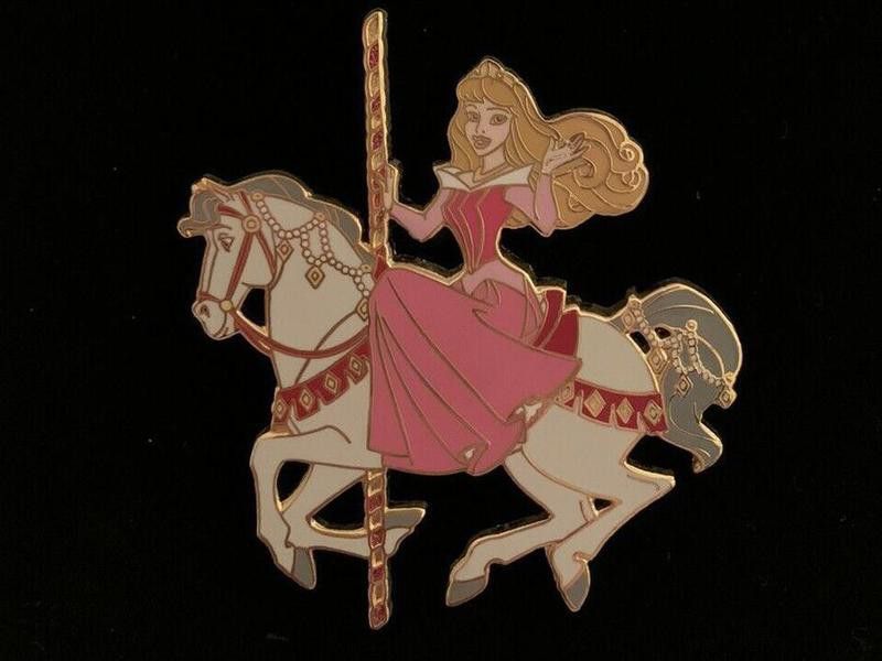 Disney Auctions Aurora Princess Carousel Horse Pin