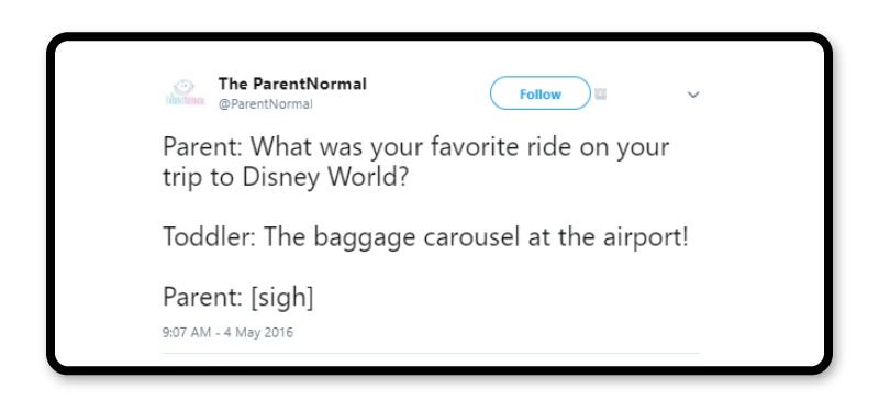 Disney World tweet